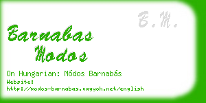 barnabas modos business card