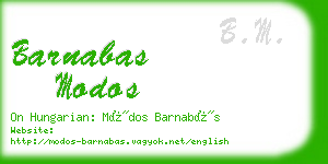barnabas modos business card